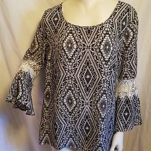 Zac & Rachel bell sleeve top